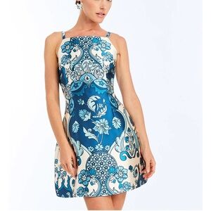 Mestiza Blue Floral Mini Dress